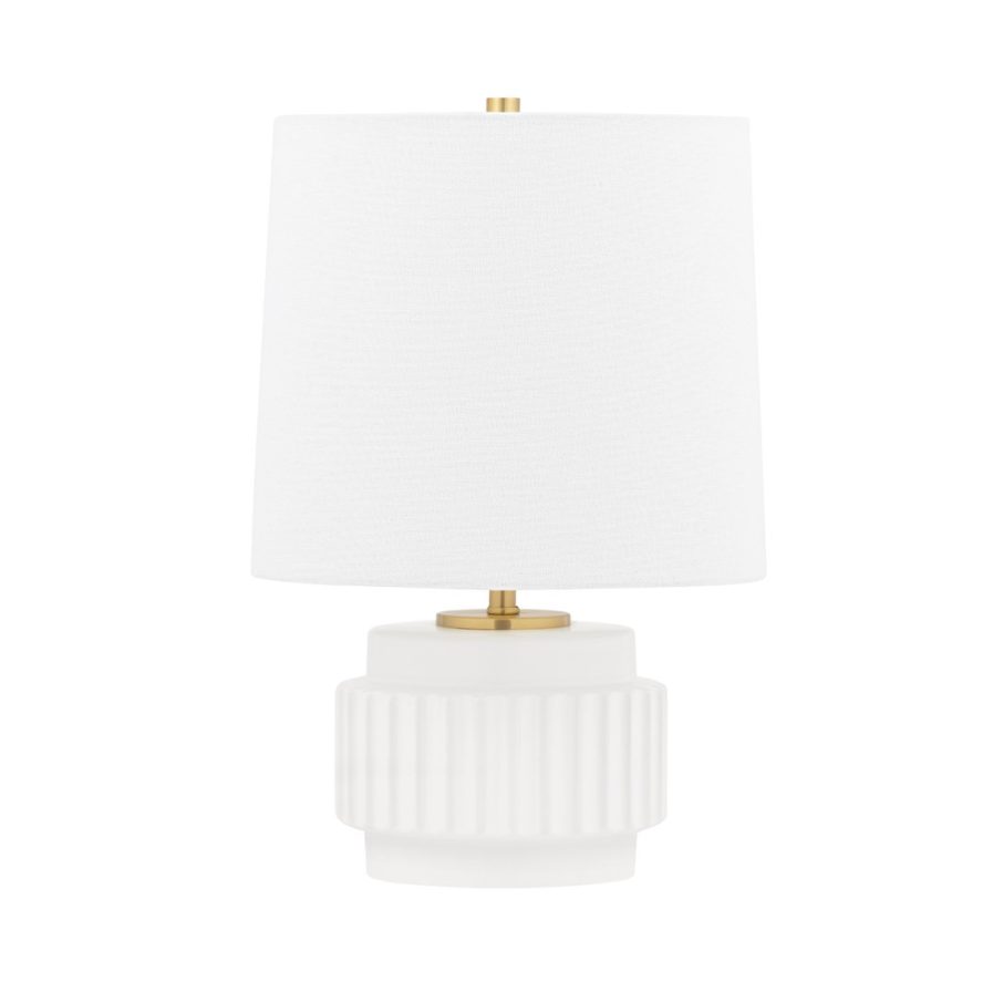 kalani table lamp matte white