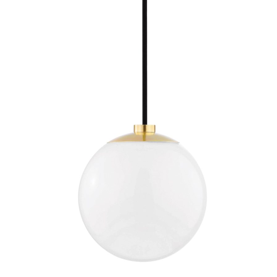 stella globe pendant aged brass