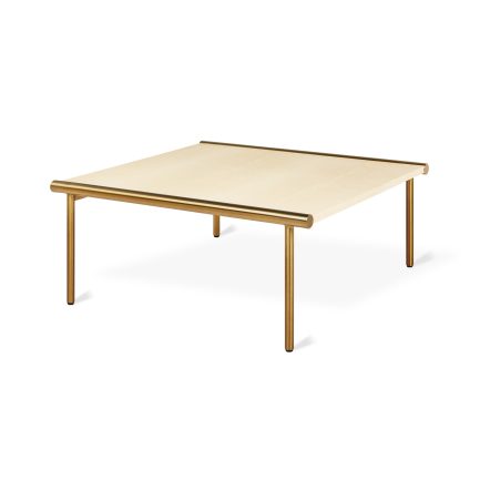 Manifold Coffee Table Square Blonde Ash Brass P01