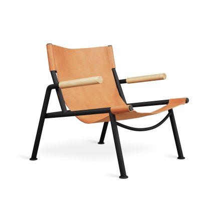 Wyatt Sling Chair Sorrel Havana Leather P01