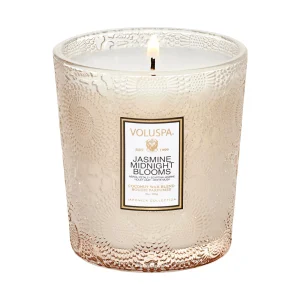 jasmine midnight bloom classic candle burning