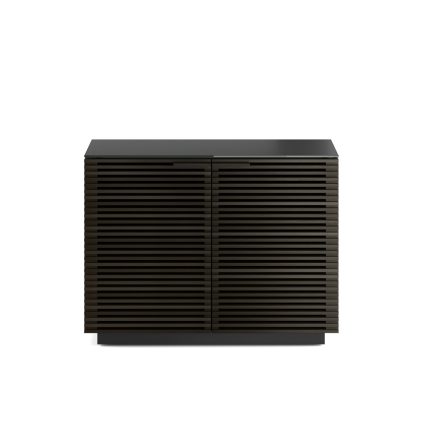 corridor storage cabinet 8108 BDI charcoal slatted cabinet with drawer 1