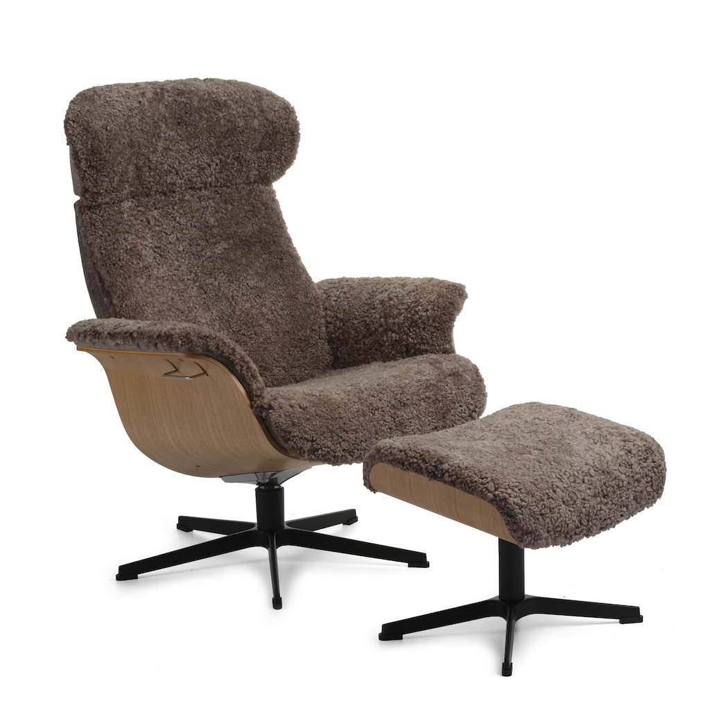 CONFORM timeout recliner sahara sheepskin walnut