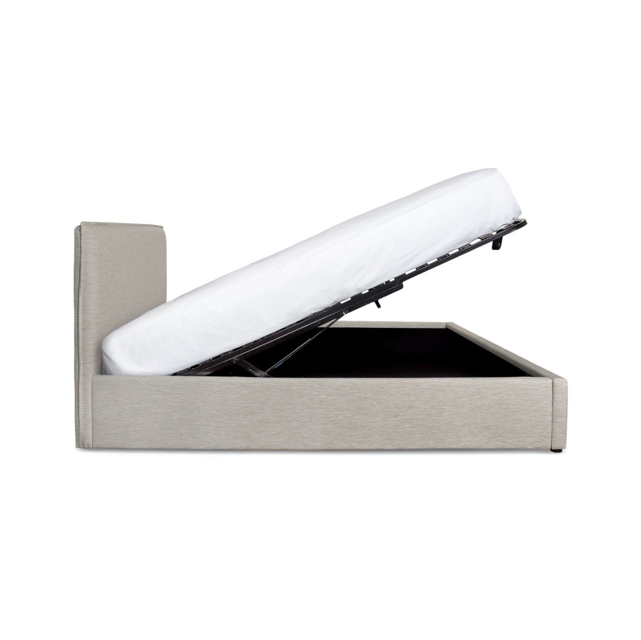 Harlow Double Storage Bed Short Biscuit 2