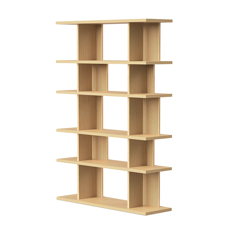 Albion 6 Tier Shelving Unit Vintage Oak P01