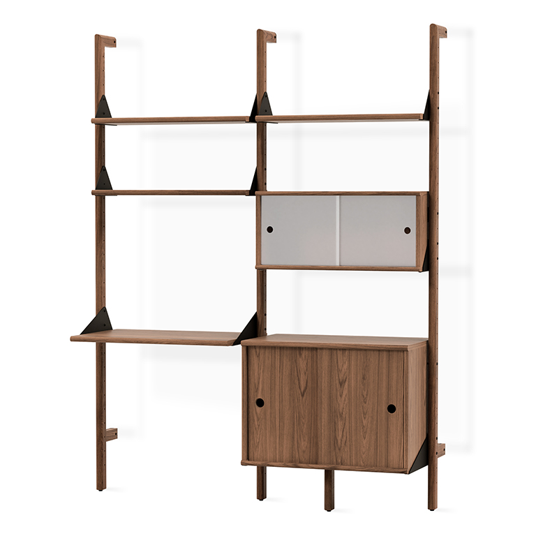 Branch 2 Multi Storage Unit with Desk Walnut Black Walnut P01