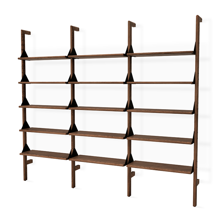 Branch 3 Shelving Unit Walnut Black Walnut P01