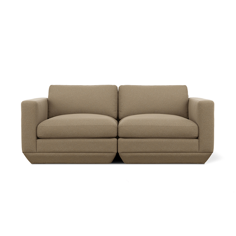 Podium Modular 2PC Sofa Merino Mocha P02