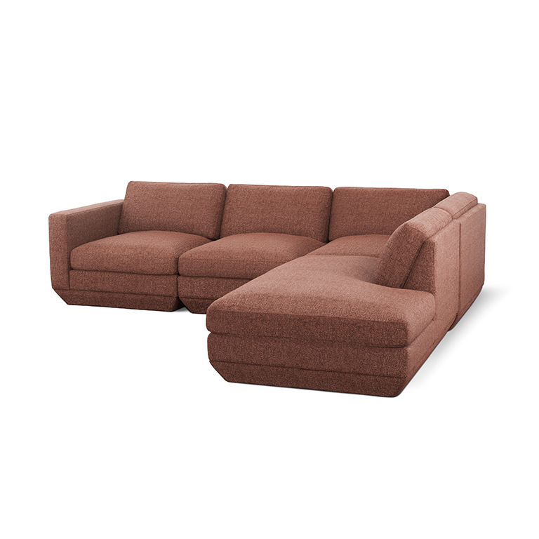 Podium Modular 4PC Lounge Sectional A RF Regency Beet P01 Podium Modular 4PC Lounge Sectional A RF Regency Beet P01
