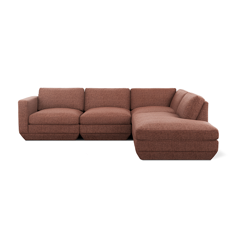 Podium Modular 4PC Lounge Sectional A RF Regency Beet P02 Podium Modular 4PC Lounge Sectional A RF Regency Beet P02