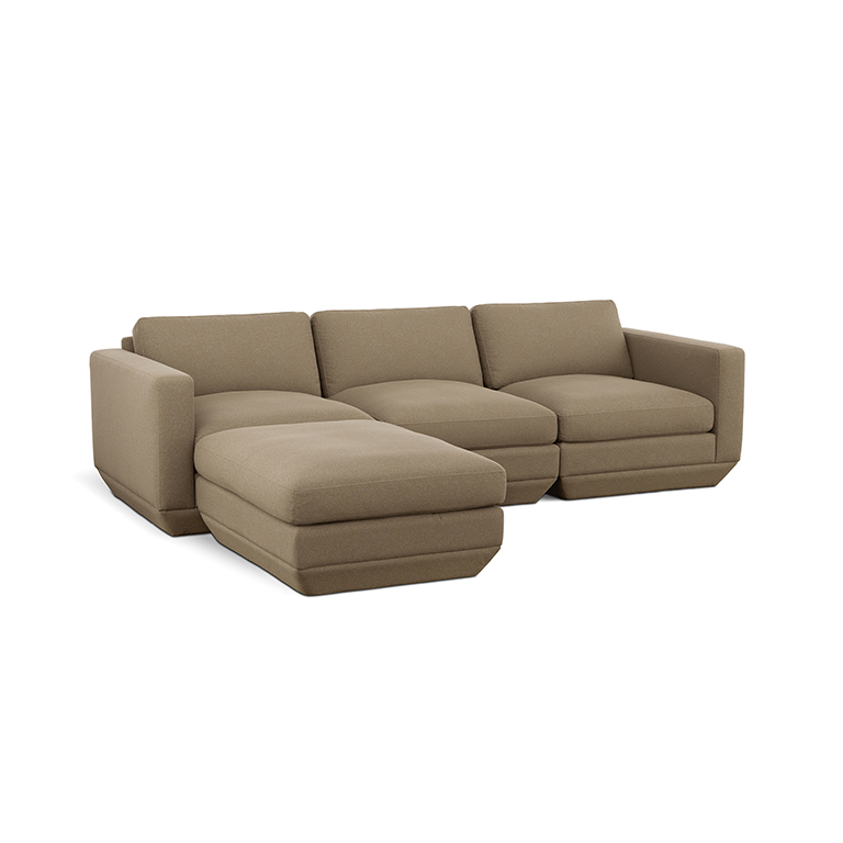 Podium Modular 4PC Sectional LF Merino Mocha P01