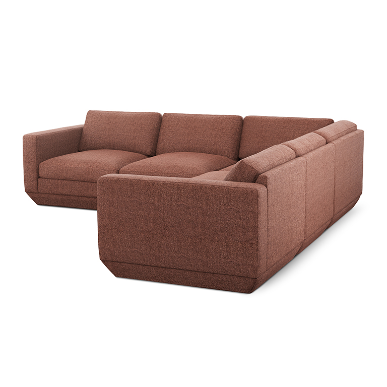 Podium Modular 5PC Corner Sectional Regency Beet P01