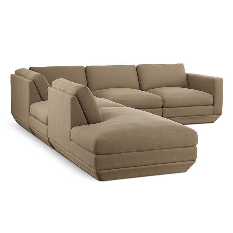 Podium Modular 5PC Seating Group A LF Merino Mocha P01
