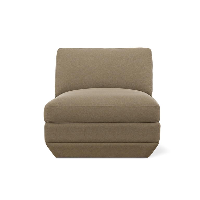 Podium Modular Armless Chair Merino Mocha P02